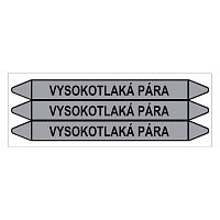 Značení potrubí, vysokotlaká pára,3 ks, 355 × 37 mm